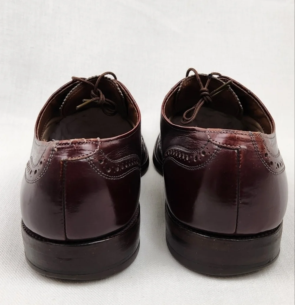 Allen Edmonds McAllister Cognac Leather Oxford Dress Shoes